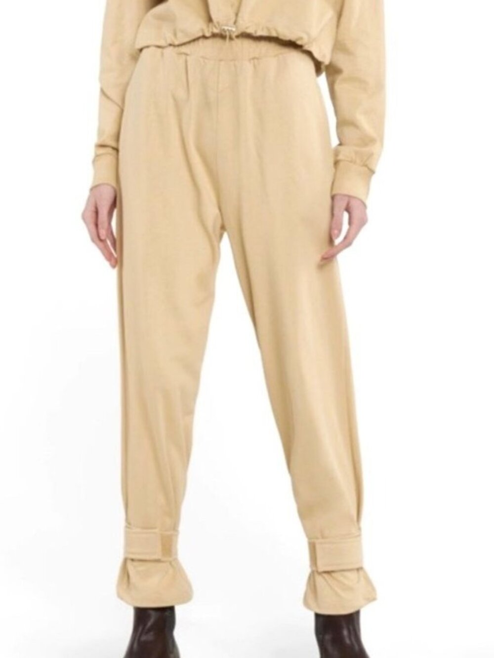 Frankie Shop Cuffed Cotton Tan Sweapants Joggers Loungewear Women's S